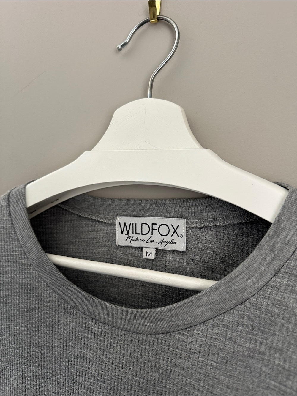 Wildfox Gray Ruffle-Shoulder Ribbed Long Sleeve Top - Picture 5 of 15